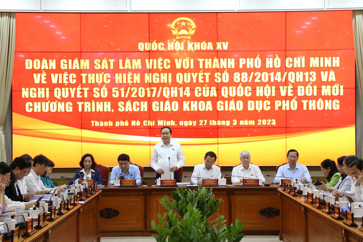 Phó Chủ tịch Thường trực Quốc hội Trần Thanh Mẫn phát biểu khai mạc tại buổi làm việc