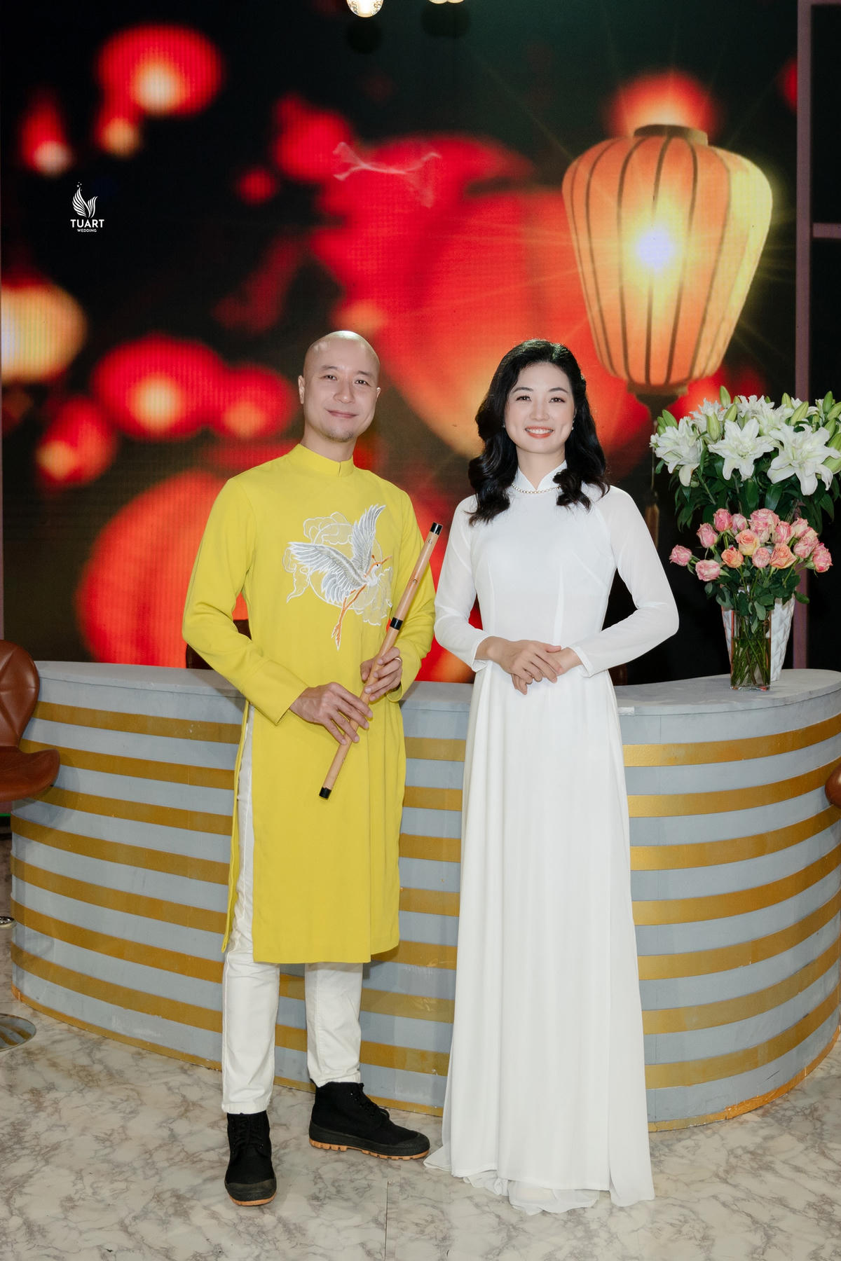 Nhạc trưởng Đồng Quang Vinh và nghệ sĩ piano Mạc Song Song là khách mời của Khách sạn 5 sao. 