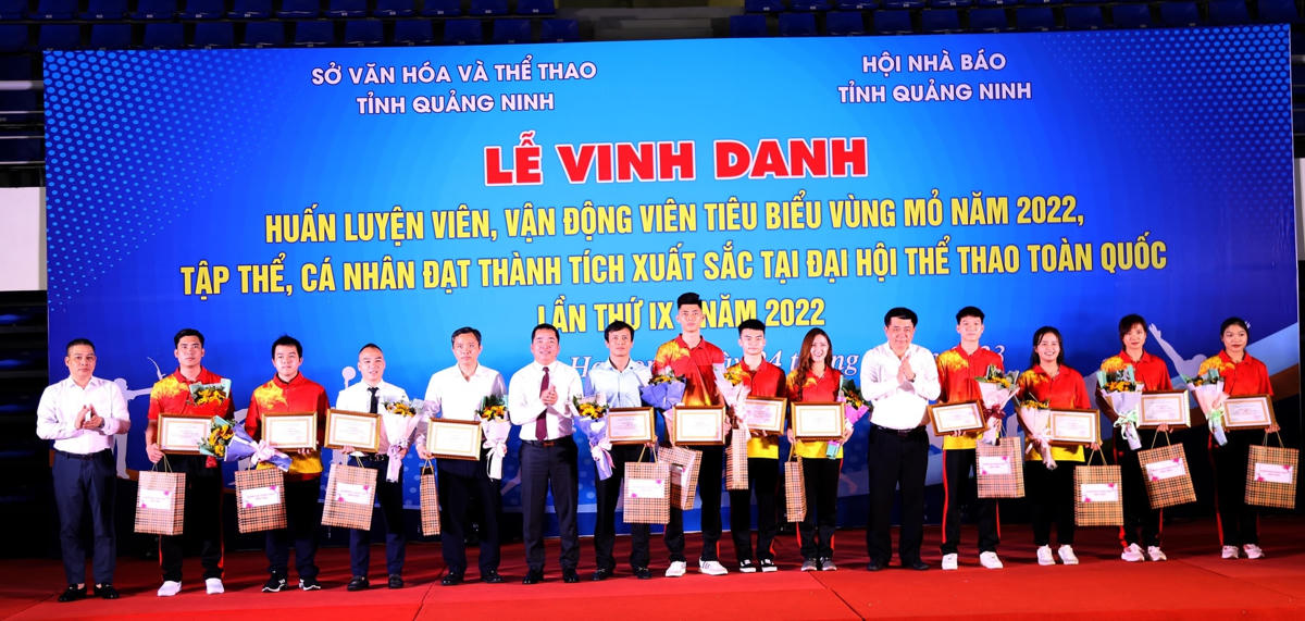 Lễ vinh danh HLV, VĐV tiêu biểu vùng Mỏ năm 2022 và các tập thể, cá nhân đạt thành tích xuất sắc tại Đại hội Thể thao Toàn quốc lần thứ IX - năm 2022.