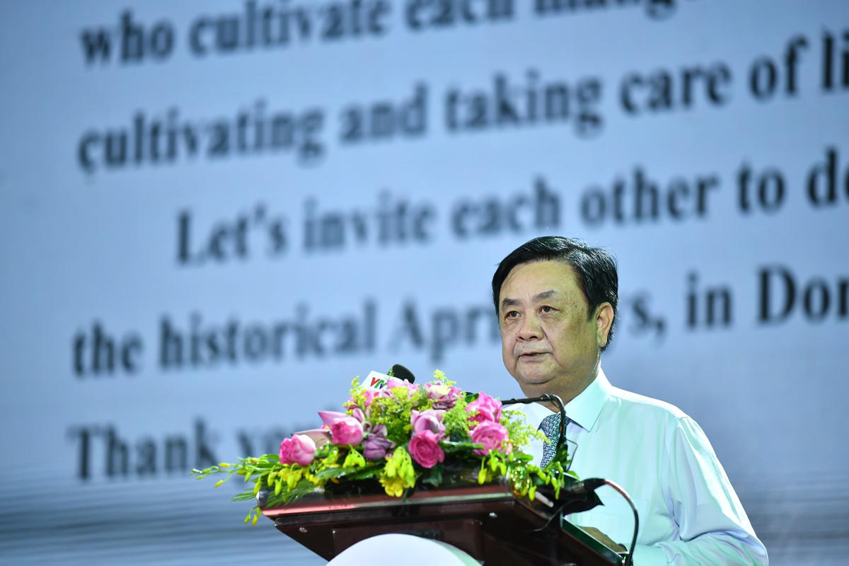 Ông Lê Minh Hoan, Bộ trưởng Bộ NN&PTNT phát biểu tại lễ khai mạc.