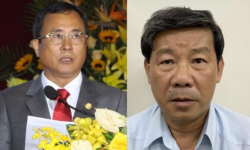 Cựu Bí thư Tỉnh ủy Trần Văn Nam và cựu Chủ tịch UBND tỉnh Bình Dương Trần Thanh Liêm.