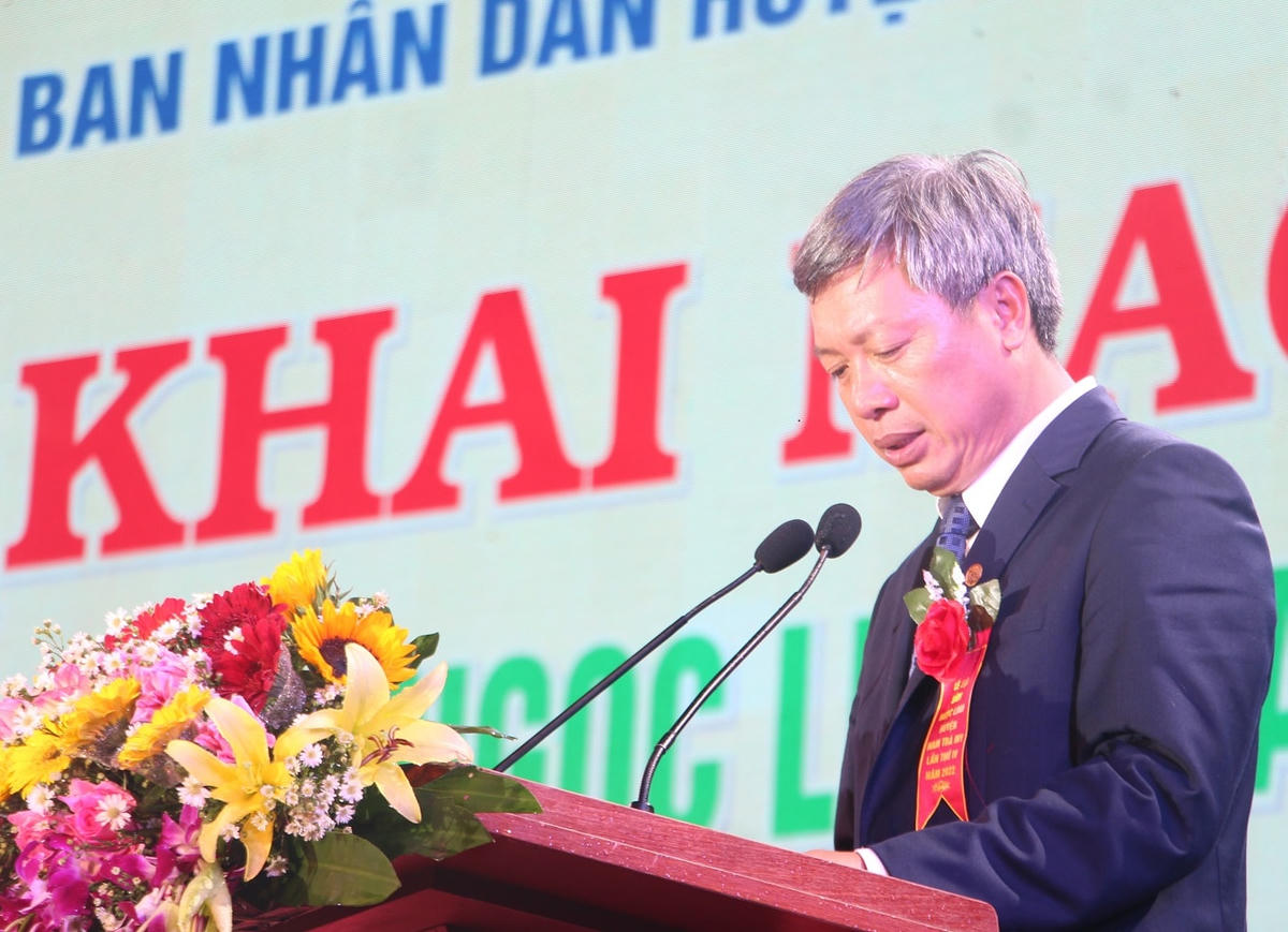 Ông Hồ Quang Bửu, Phó Chủ tịch UBND tỉnh Quảng Nam phát biểu tại Lễ hội.