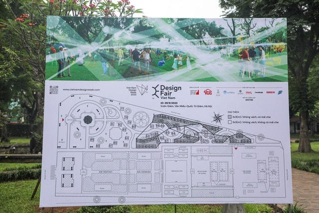 Mô hình không gian hội chợ thiết kế Design fair Việt Nam. 