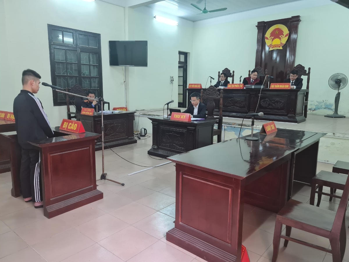 Quang cảnh phiên toà xét xử bị cáo Phạm Văn Lĩnh. Ảnh: Công an tỉnh Quảng Ninh.