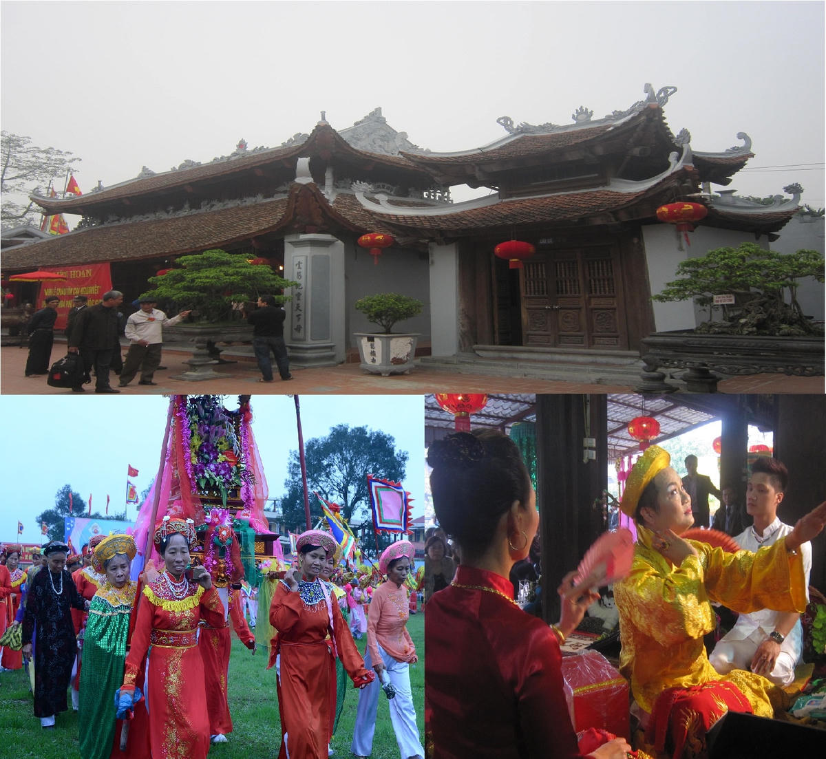 Nam Định cũng được biết đến là Trung tâm của tín ngưỡng thờ Mẫu. Trên địa bàn tỉnh hiện có khoảng 400 điểm thực hành tín ngưỡng này. Tín ngưỡng thờ Mẫu Tam Phủ của người Việt đã được UNESCO ghi danh vào danh sách Di sản văn hóa phi vật thể của nhân loại. Trong ảnh: Quần thể di tích lịch sử văn hóa Phủ Dầy (xã Kim Thái, huyện Vụ Bản, tỉnh Nam Định). Lễ hội Phủ Dầy được tổ chức vào tháng 3 Âm lịch hằng năm.