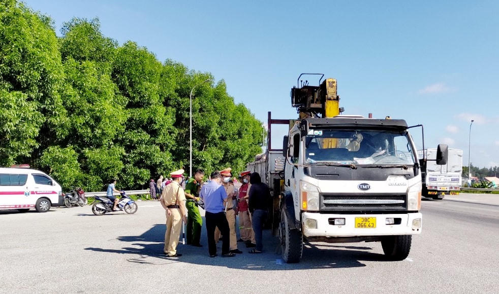 Hiện trường vụ tai nạn.