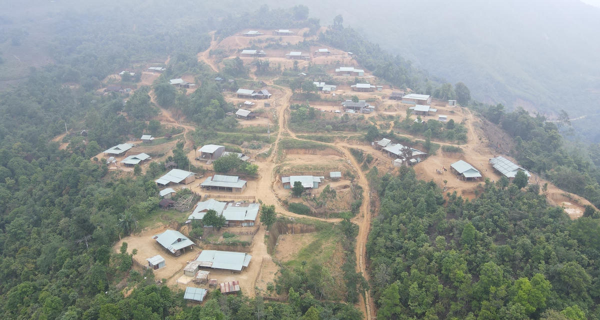 Một góc khu tái định cư làng Tăk Tố, xã Trà Don.