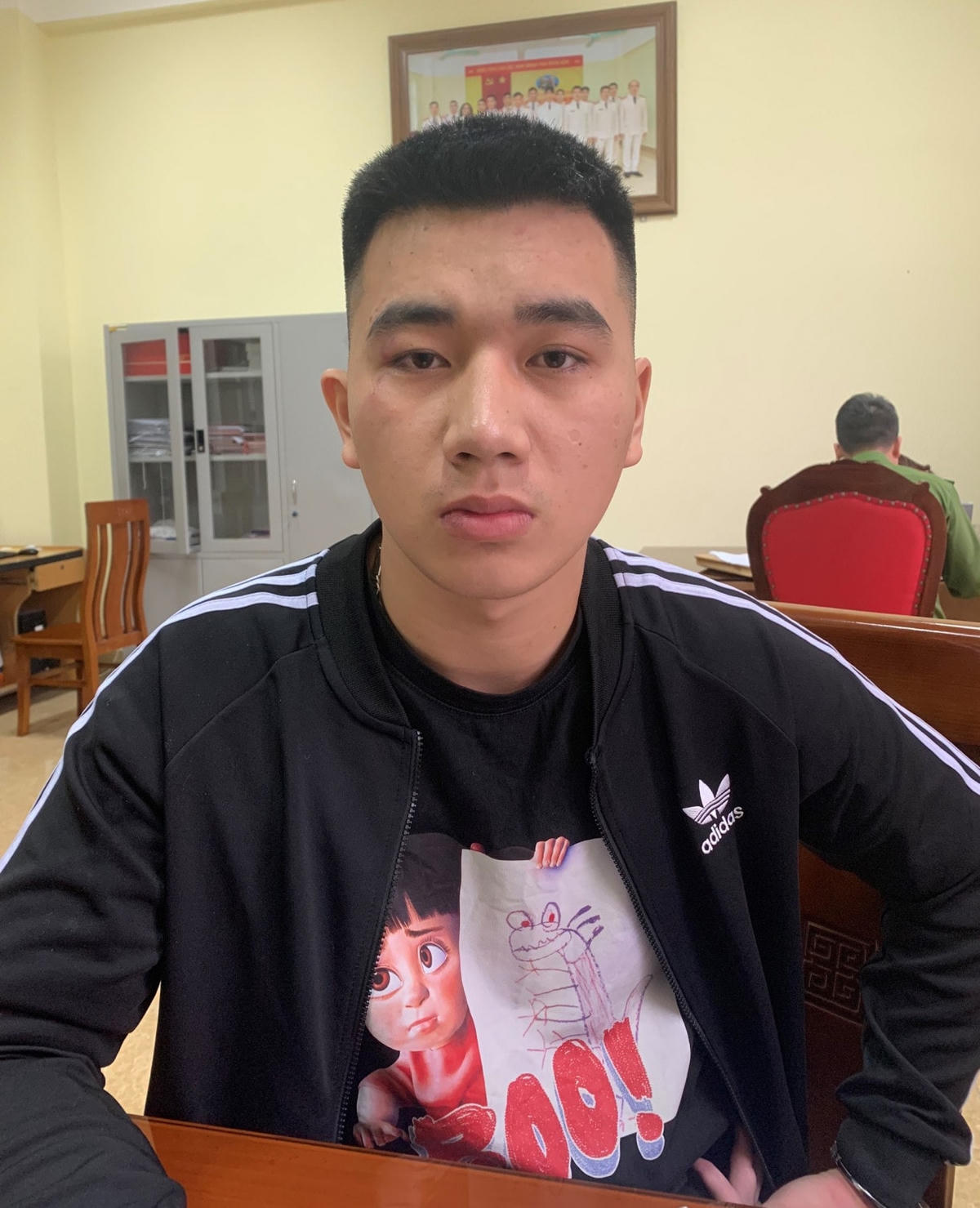 Nguyễn Dương An tại Cơ quan Công an. Ảnh: Công an tỉnh Quảng Ninh