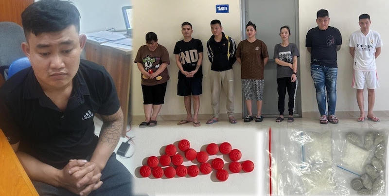 Nhóm người trong đường dây mua bán ma túy vừa bị Công an TP Thanh Hóa triệt xóa.