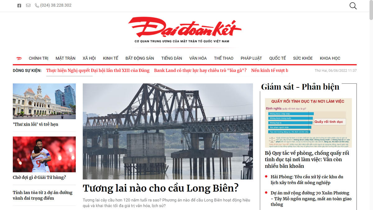 Báo Đại Đoàn Kết đang đẩy mạnh phát triển báo điện tử.  