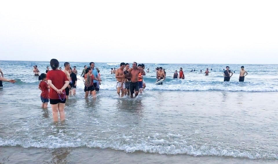 Nơi anh Q. được cứu vớt đưa vào bờ.