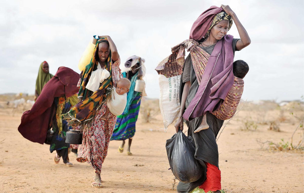 Hạn hán kéo dài làm gia tăng dòng người tị nạn môi trường ở Somali. Nguồn: UN.