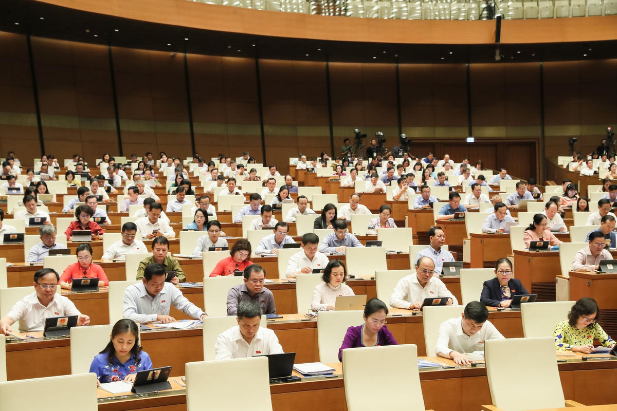 Các đại biểu Quốc hội tham dự phiên họp (Ảnh: Quang Vinh)