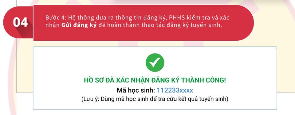 Quy trình đăng ký tuyển sinh đầu cấp do Sở GD&ĐT hướng dẫn.