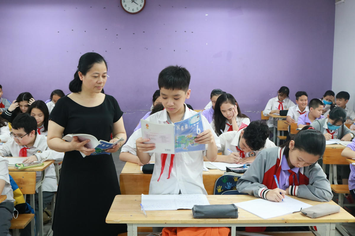 Một tiết học môn Ngữ văn của cô và học sinh Hà Nội.
