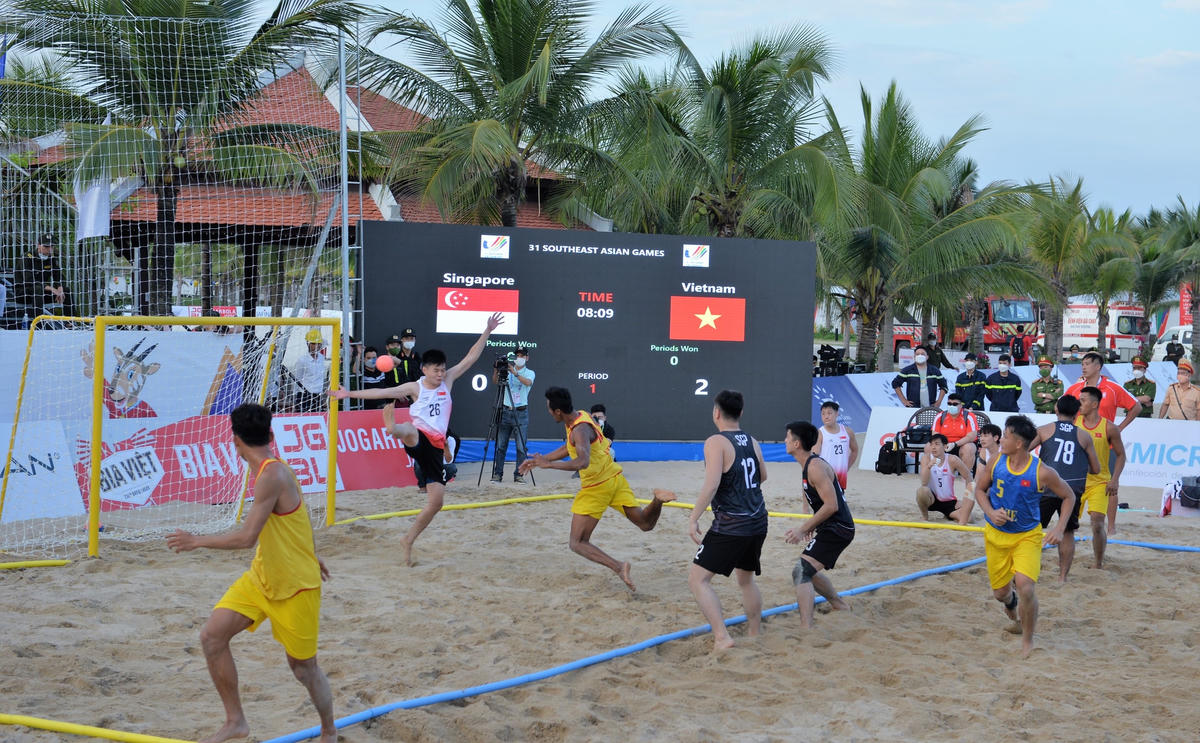 Đội tuyển bóng ném Việt Nam ghi chiến thắng đầu tiên mở màn SEA Games 31