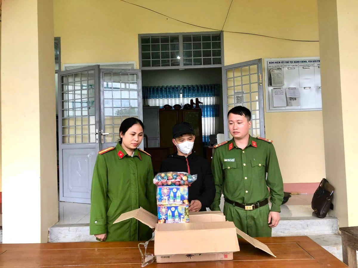 Đối tượng Bùi Ngọc Hạnh tại cơ quan Công an.