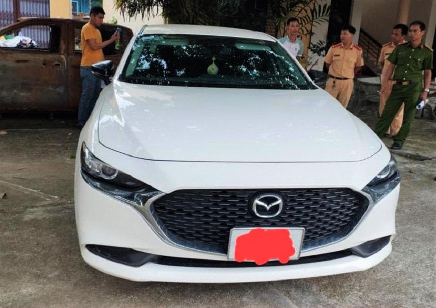 Chiếc xe ô tô mà đối tượng Huỳnh Ngọc Trọng đem đi cầm cố.