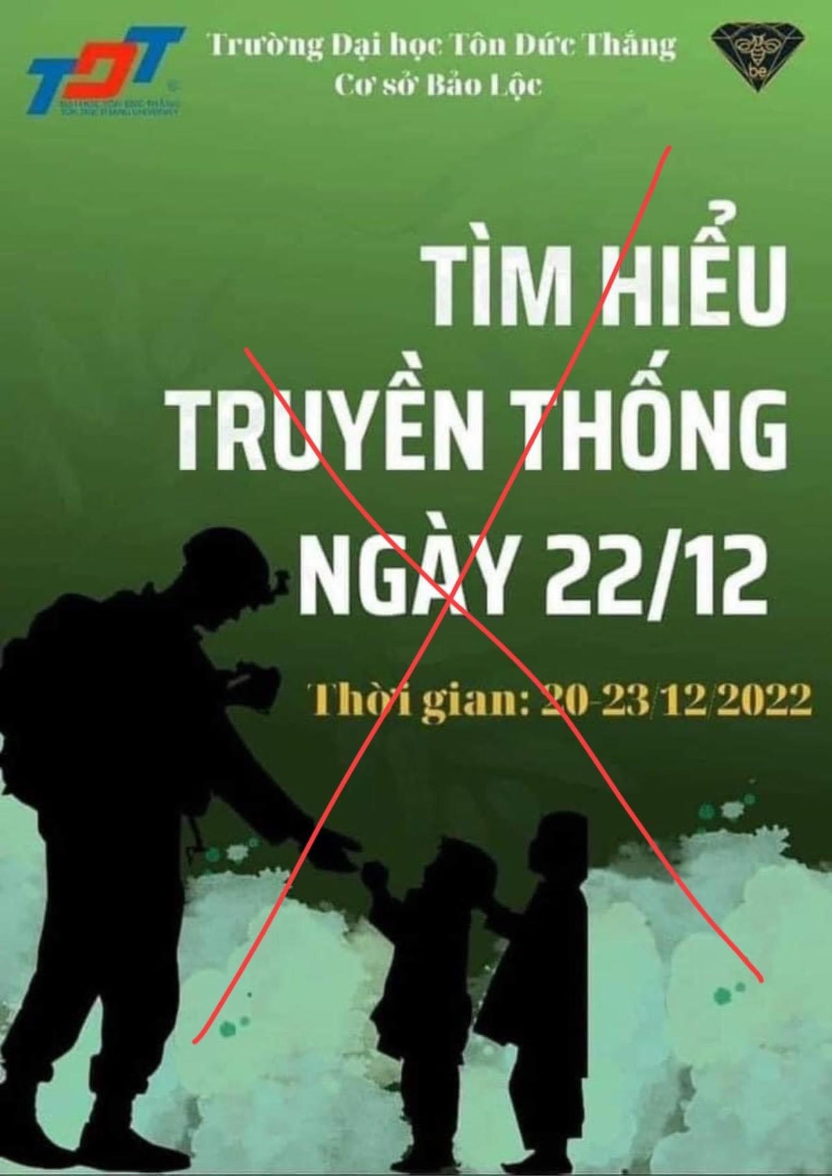 Pano của Trường Đại học Tôn Đức Thắng cơ sở Bảo Lộc. Ảnh: Mạng xã hội.
