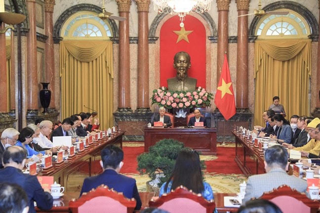 Hội nghị tổng kết công tác phối hợp giữa Chủ tịch nước và Đoàn Chủ tịch UBTƯ MTTQ Việt Nam năm 2021, trọng tâm phối hợp công tác năm 2022.
