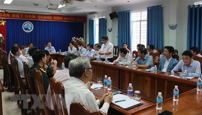 Quang cảnh buổi làm việc. (Ảnh: Phan Sáu/TTXVN).