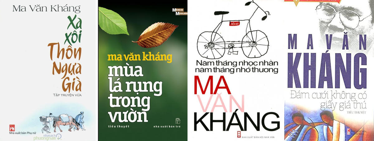 Một số tác phẩm của nhà văn Ma Văn Kháng.  