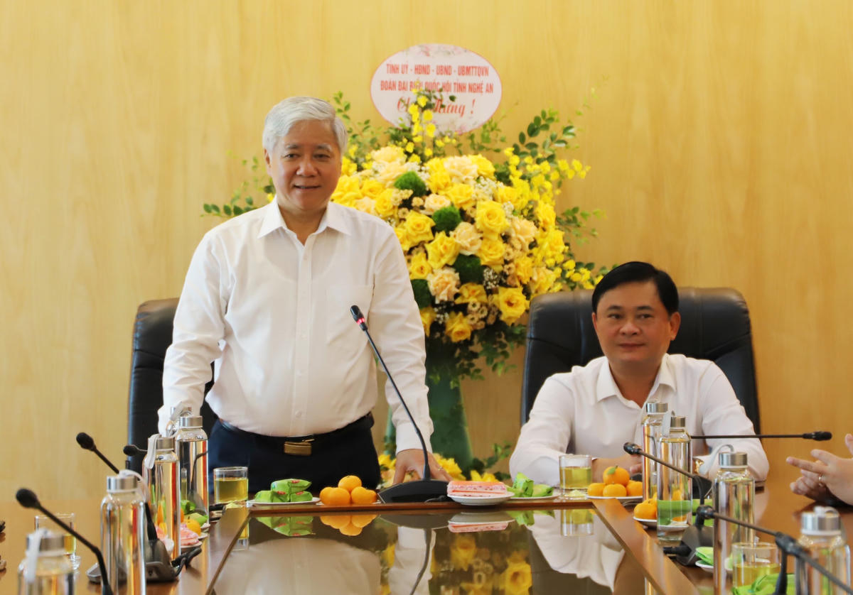 Bí thư Trung ương Đảng, Chủ tịch UBTƯ MTTQ Việt Nam Đỗ Văn Chiến mong muốn sẽ tiếp tục nhận được sự quan tâm ủng hộ của Tỉnh ủy, HĐND, UBND tỉnh Nghệ An đối với hoạt động của hệ thống Mặt trận các cấp trong tỉnh