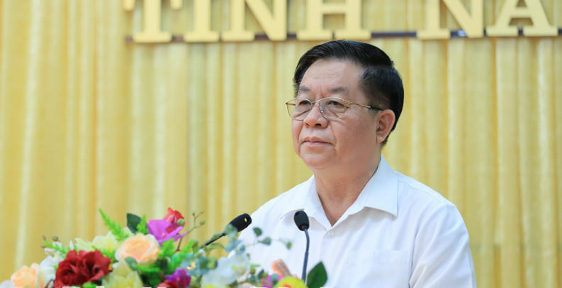 Bí thư Trung ương Đảng, Trưởng Ban Tuyên giáo Trung ương Nguyễn Trọng Nghĩa phát biểu kết luận Hội thảo. 