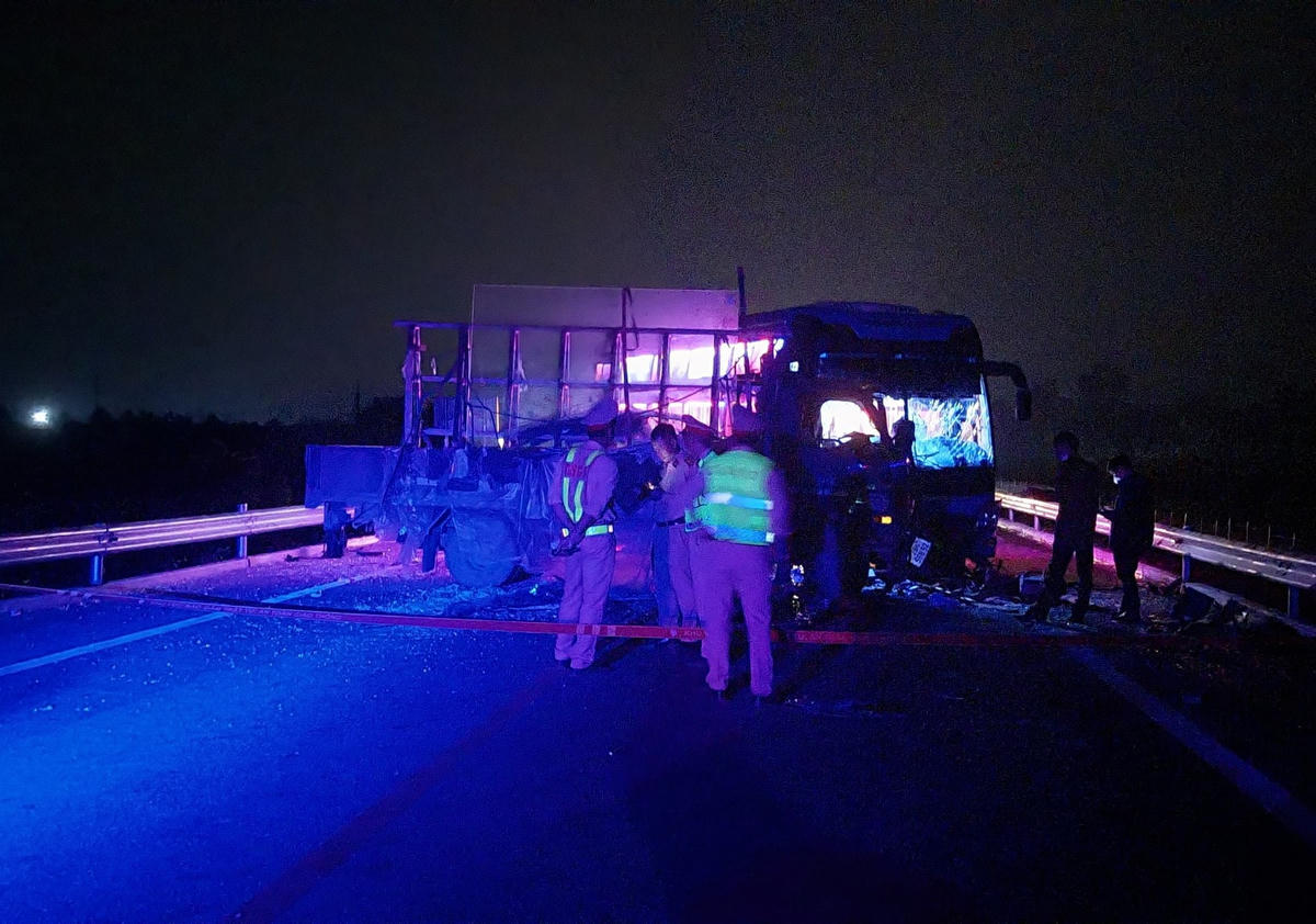 Hiện trường vụ tai nạn.