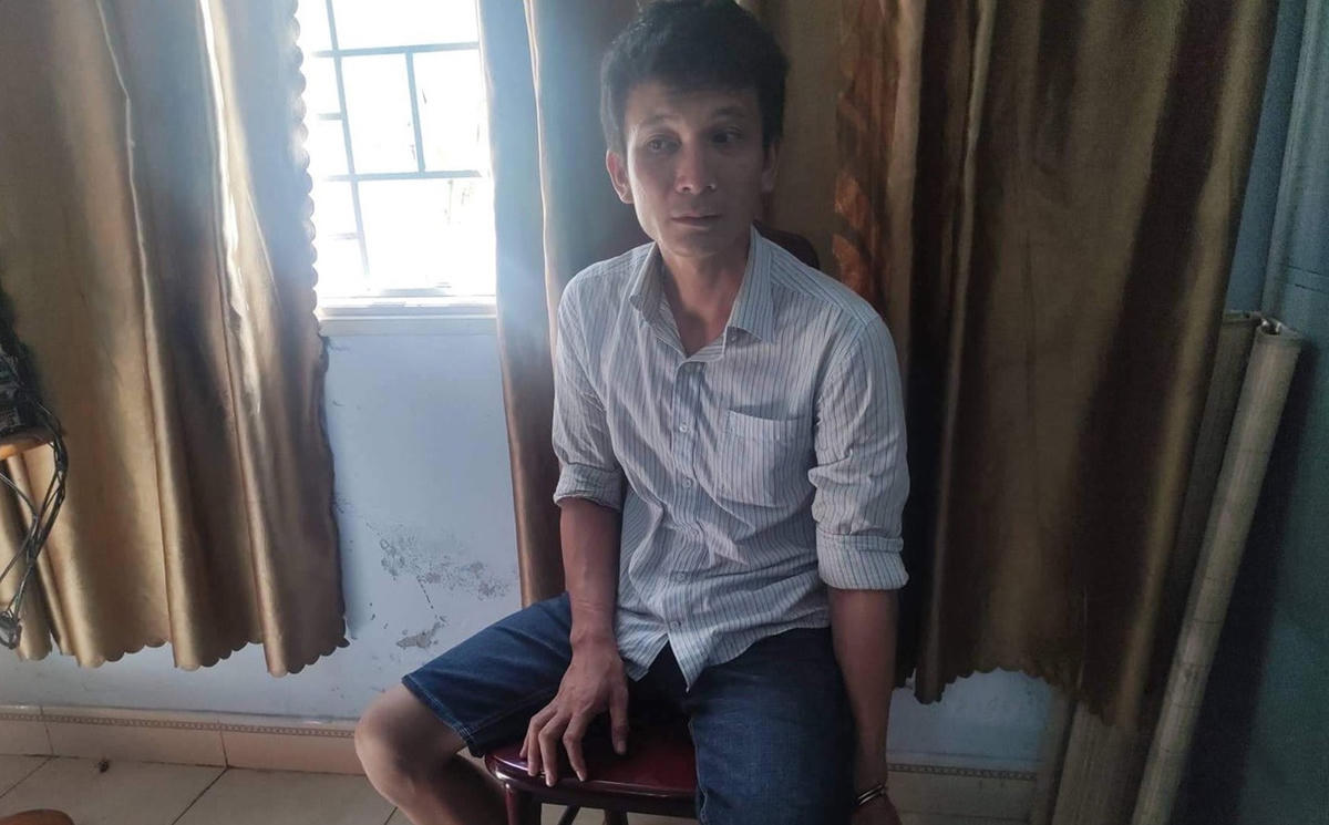 Nghi phạm Nguyễn Văn Tú tại cơ quan điều tra.