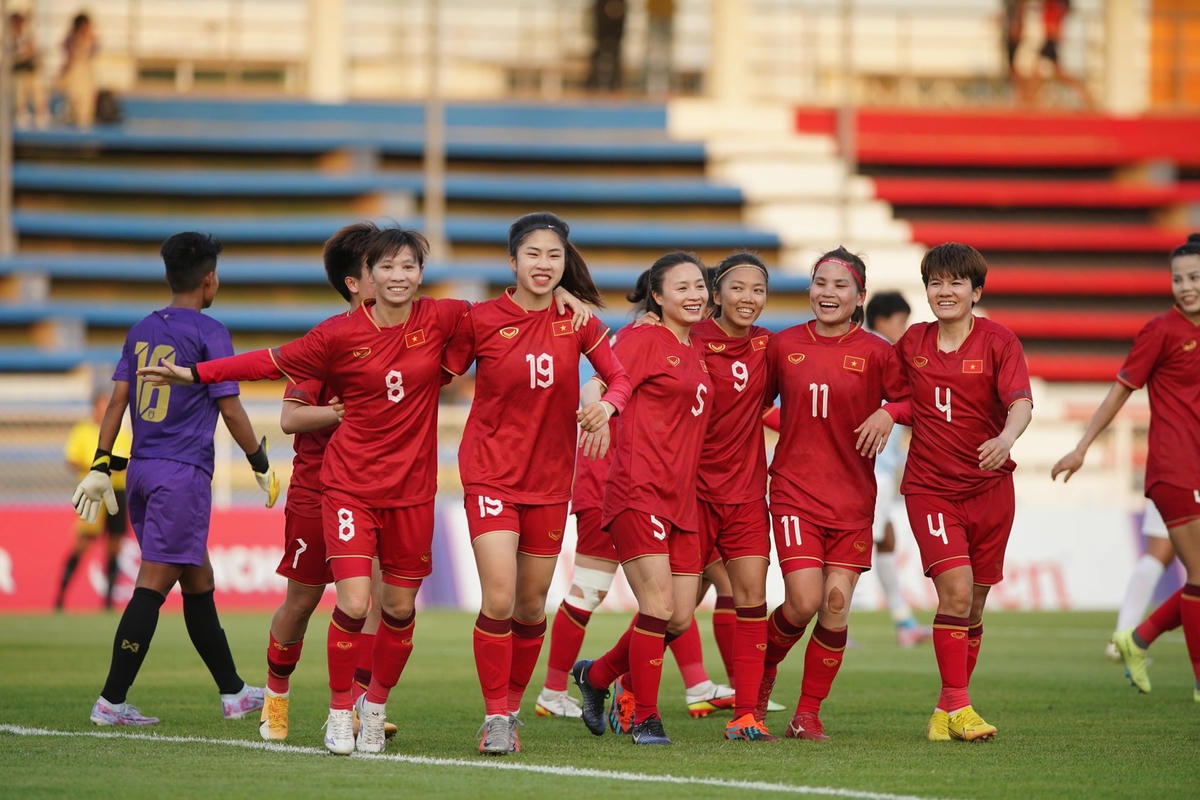 Tuyển nữ Việt Nam tự tin bước vào vòng loại thứ hai Olympic Paris 2024. Ảnh: Quang Liêm.