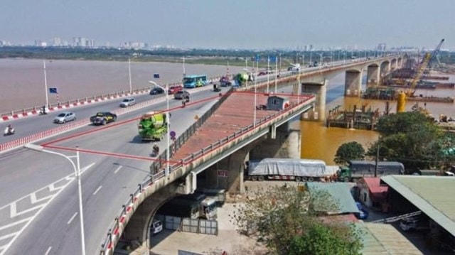 Từ ngày 7/6 đến ngày 3/7,vận chuyển dầm để phục vụ thi công Dự án đầu tư xây dựng cầu Vĩnh Tuy giai đoạn 2.