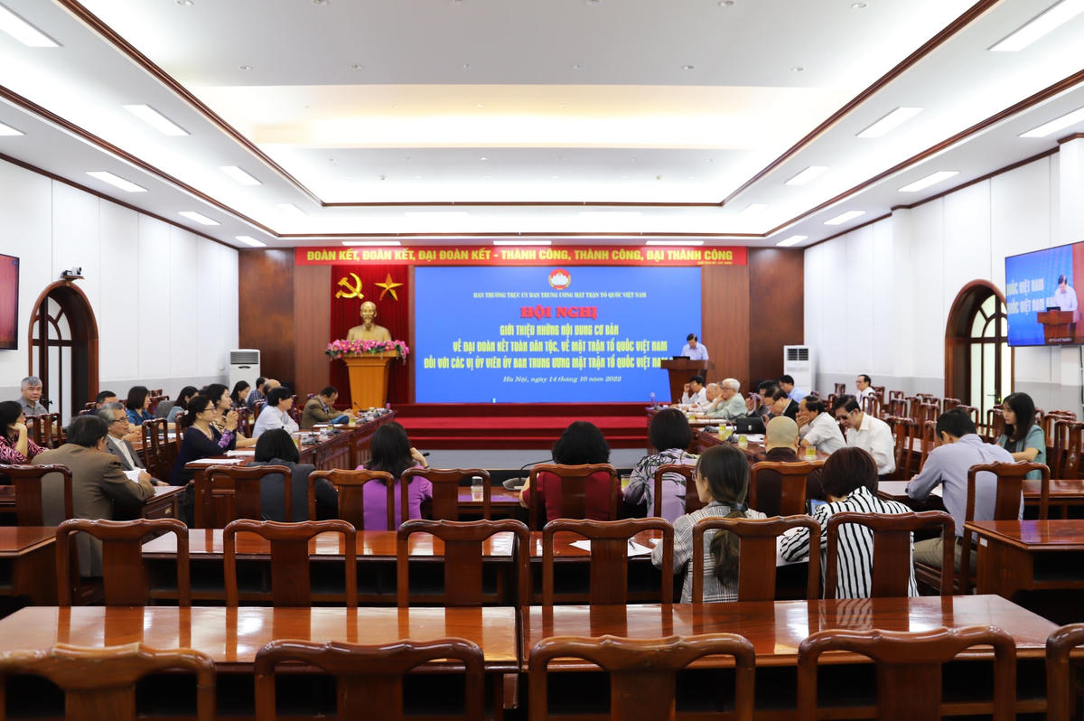 Quang cảnh Hội nghị tại điểm cầu UBTƯ MTTQ Việt Nam.