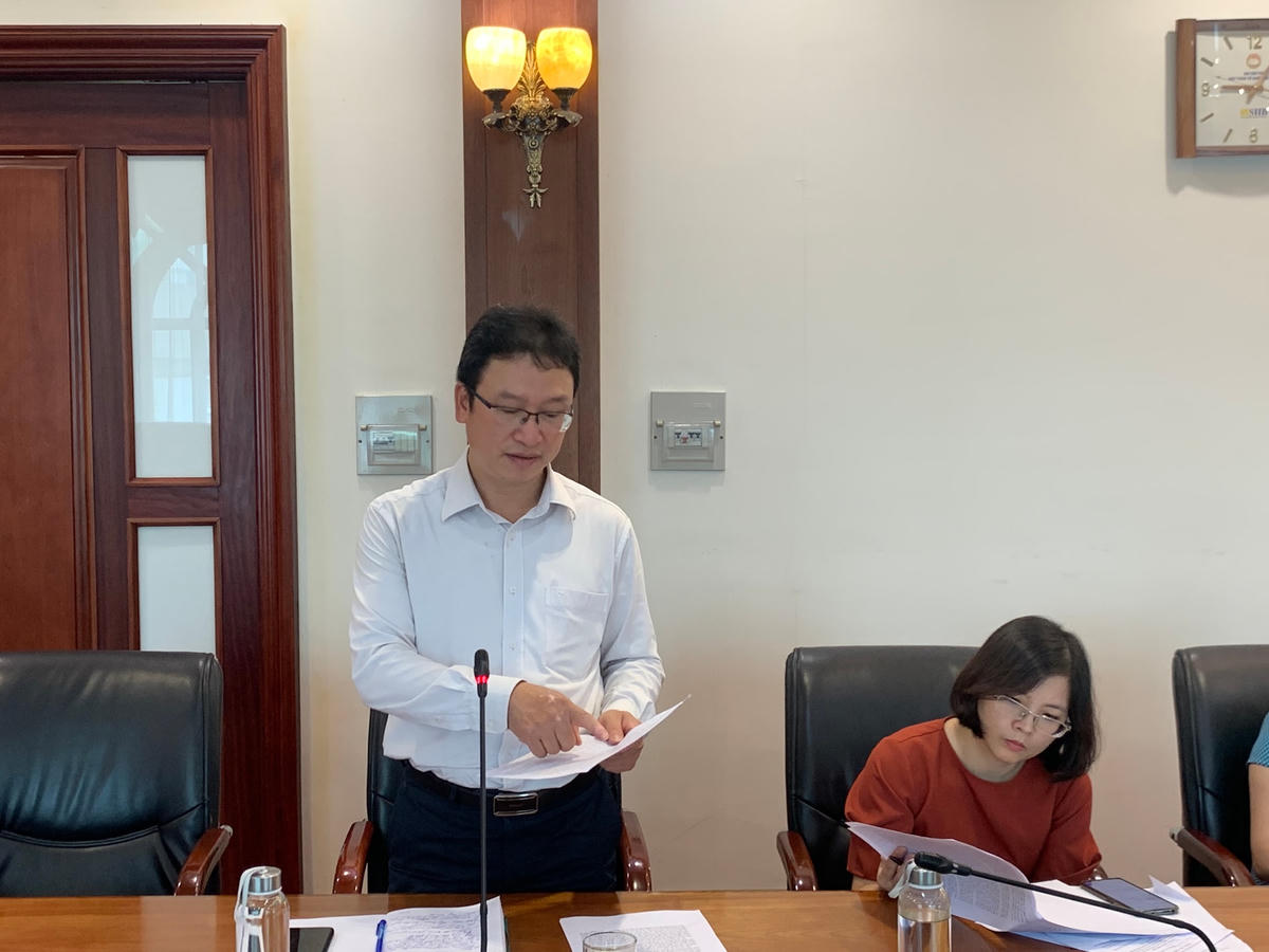 Ông Nguyễn Văn Thanh, Trưởng ban Tôn giáo UBTƯ MTTQ phát biểu tại cuộc họp.
