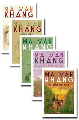 Bìa một số tác phẩm của nhà văn Ma Văn Kháng.