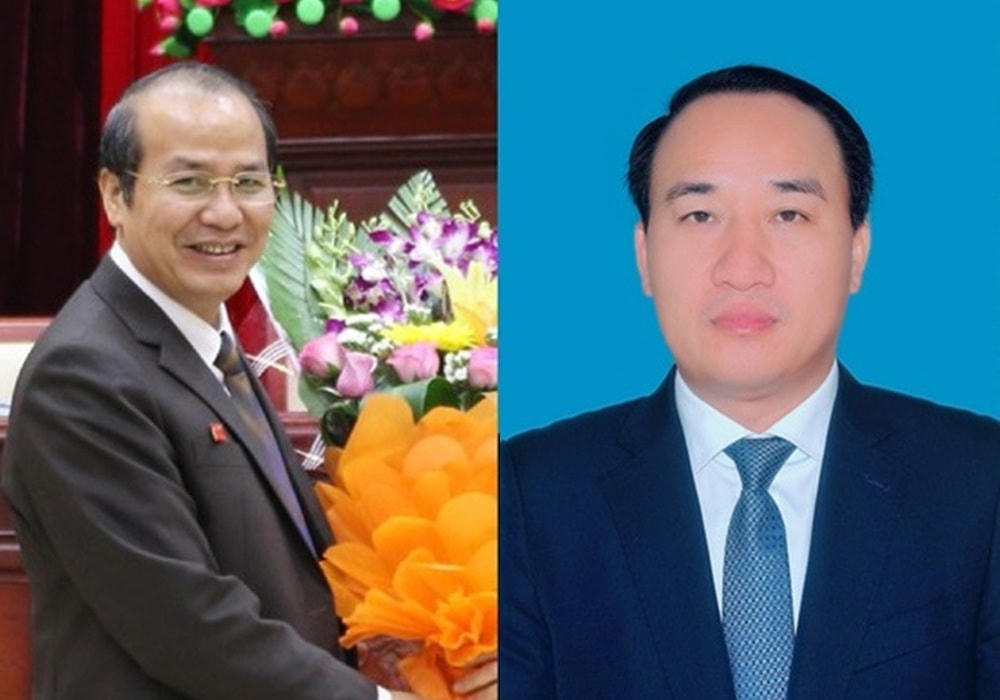 Bị can Nguyễn Văn Quỹ (trái) và Nguyễn Xuân Thanh. Ảnh: Cổng TTĐT tỉnh Bắc Ninh.