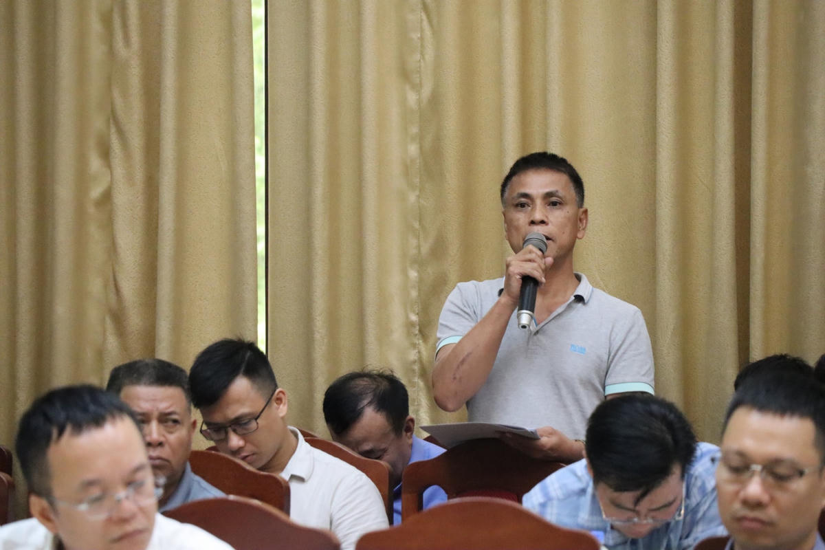 Ông Nguyễn Văn Thảo - Giám đốc đốc Công ty Cổ phần may XNK SMA Việt – Hàn nêu kiến nghị của doanh nghiệp.