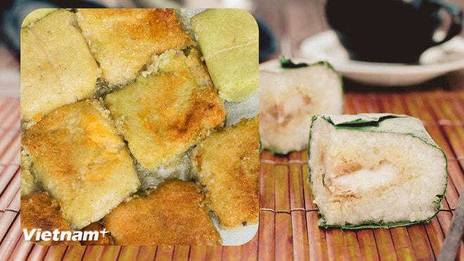 Bánh chưng rán là cách chế biến hợp lý nhất đối với bánh chưng. (Nguồn: Vietnam+) vnp-banh-chung-ran-1.jpg