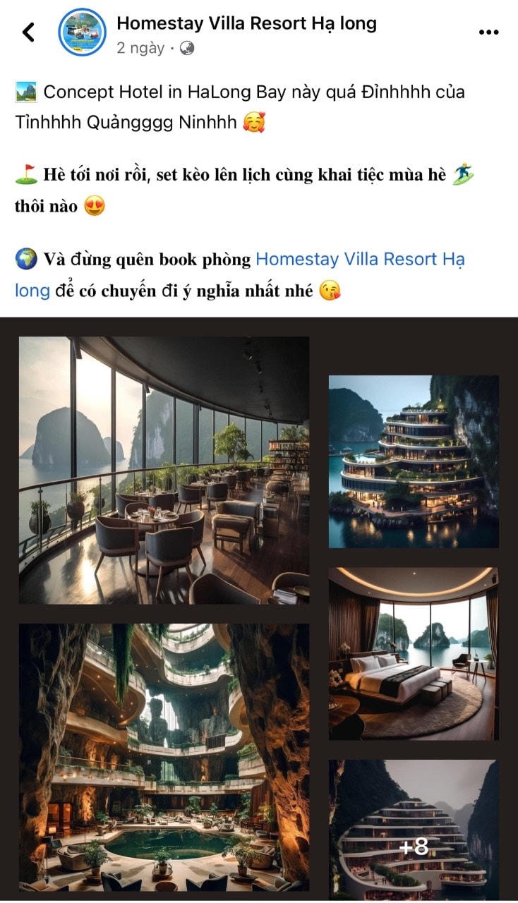 Hình ảnh được chia sẻ trên trên tài khoản Facebook “Homestay Villa Resort Hạ Long” đã thu hút khoảng 4.300 bình luận, 2.200 like và khoảng 2.600 lượt chia sẻ.