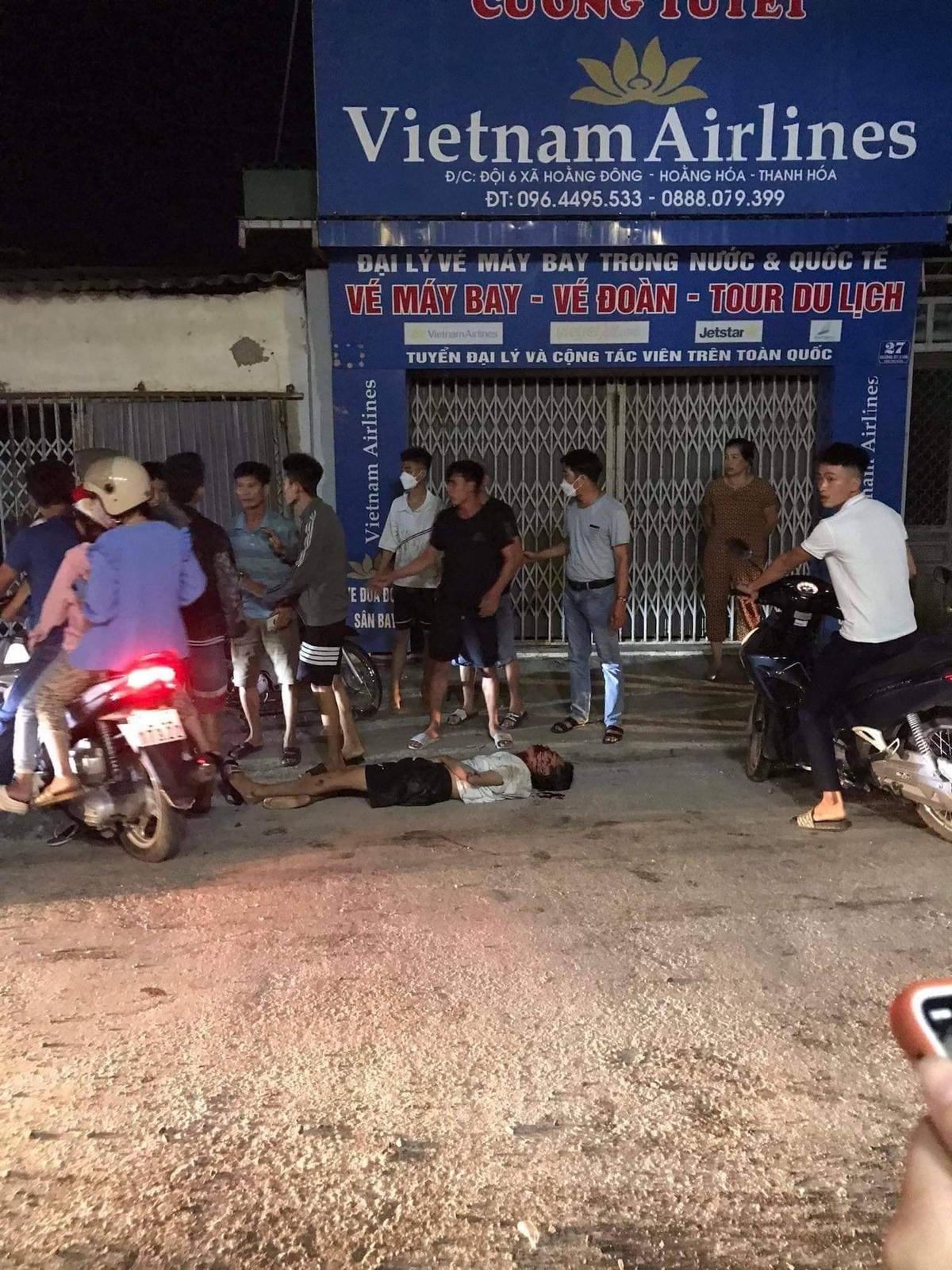 Hiện trường vụ tai nạn.