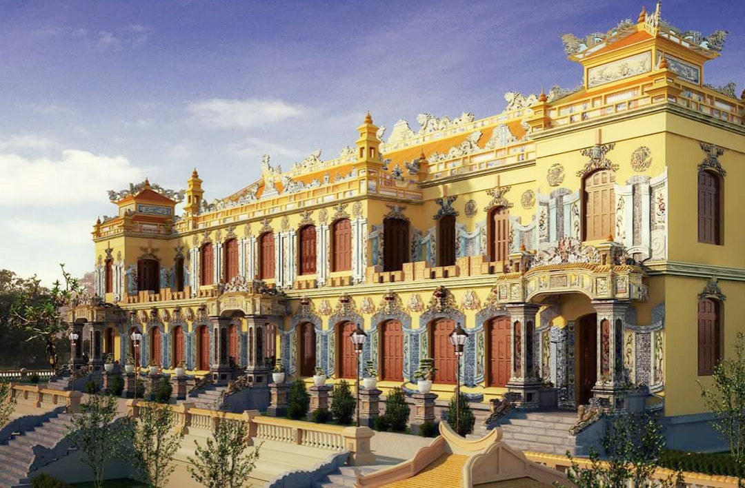 Phối cảnh điện Kiến Trung (Thừa Thiên - Huế) sau khi trùng tu. Ảnh tư liệu. 