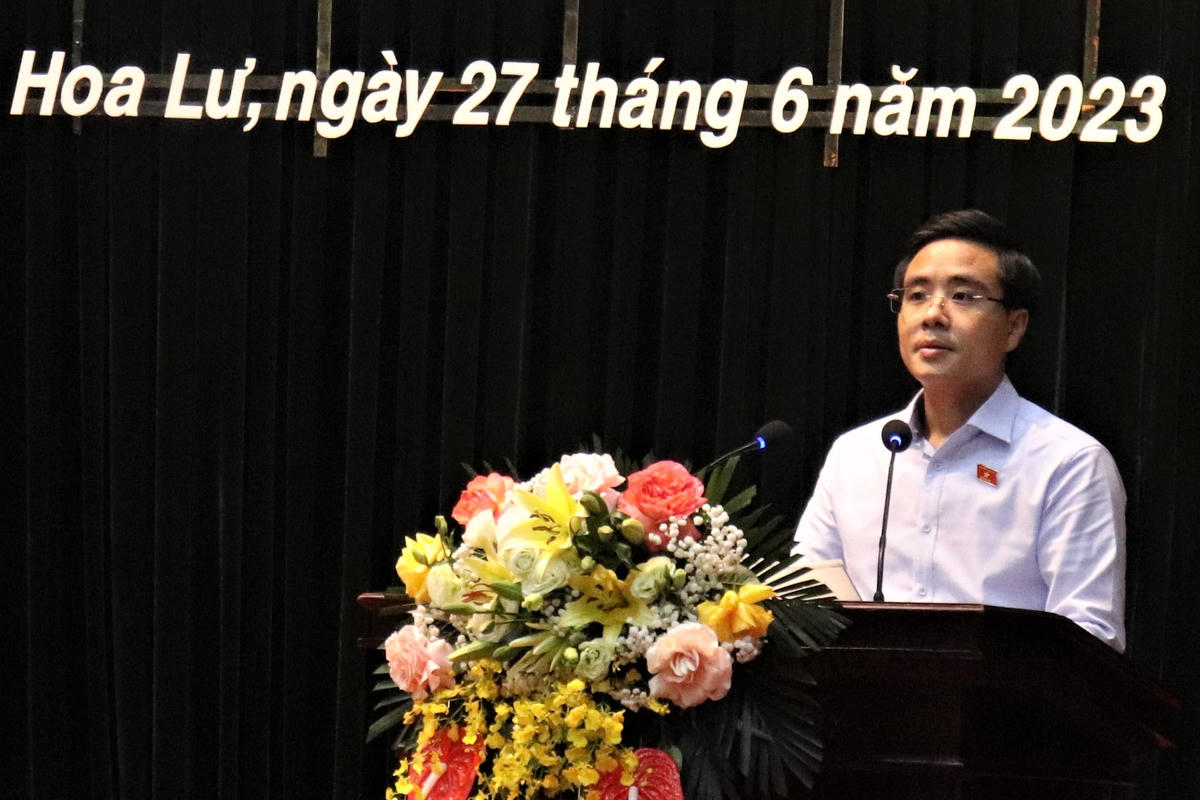Đại biểu Nguyễn Thành Công, Ủy viên chuyên trách Ủy ban Kinh tế của Quốc hội khóa XV trình bày kết quả tại kỳ họp Quốc hội vừa qua.