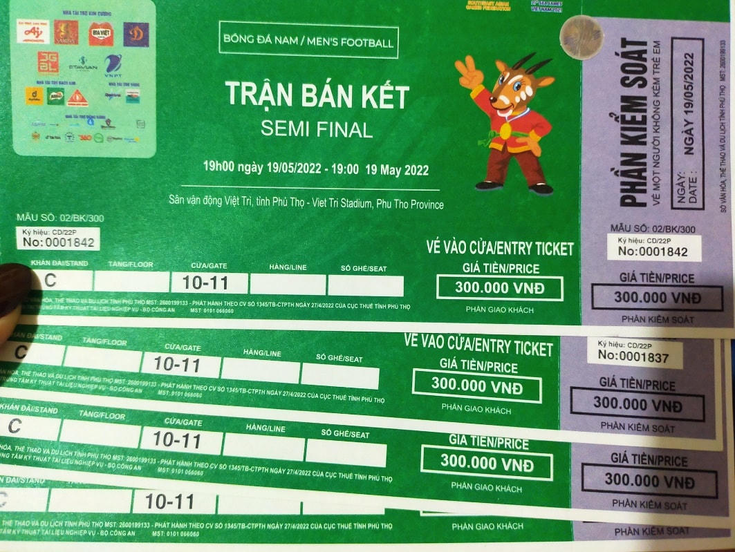 Giá vé trận bán kết bóng đá nam SEA Games 31: Có dấu hiệu hạ nhiệt
