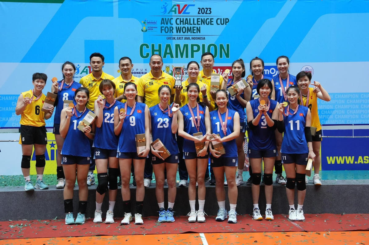 Bóng chuyền nữ Việt Nam chính thức đến Pháp tham dự Challenger Cup thế giới 2023 (Ảnh: AVC).