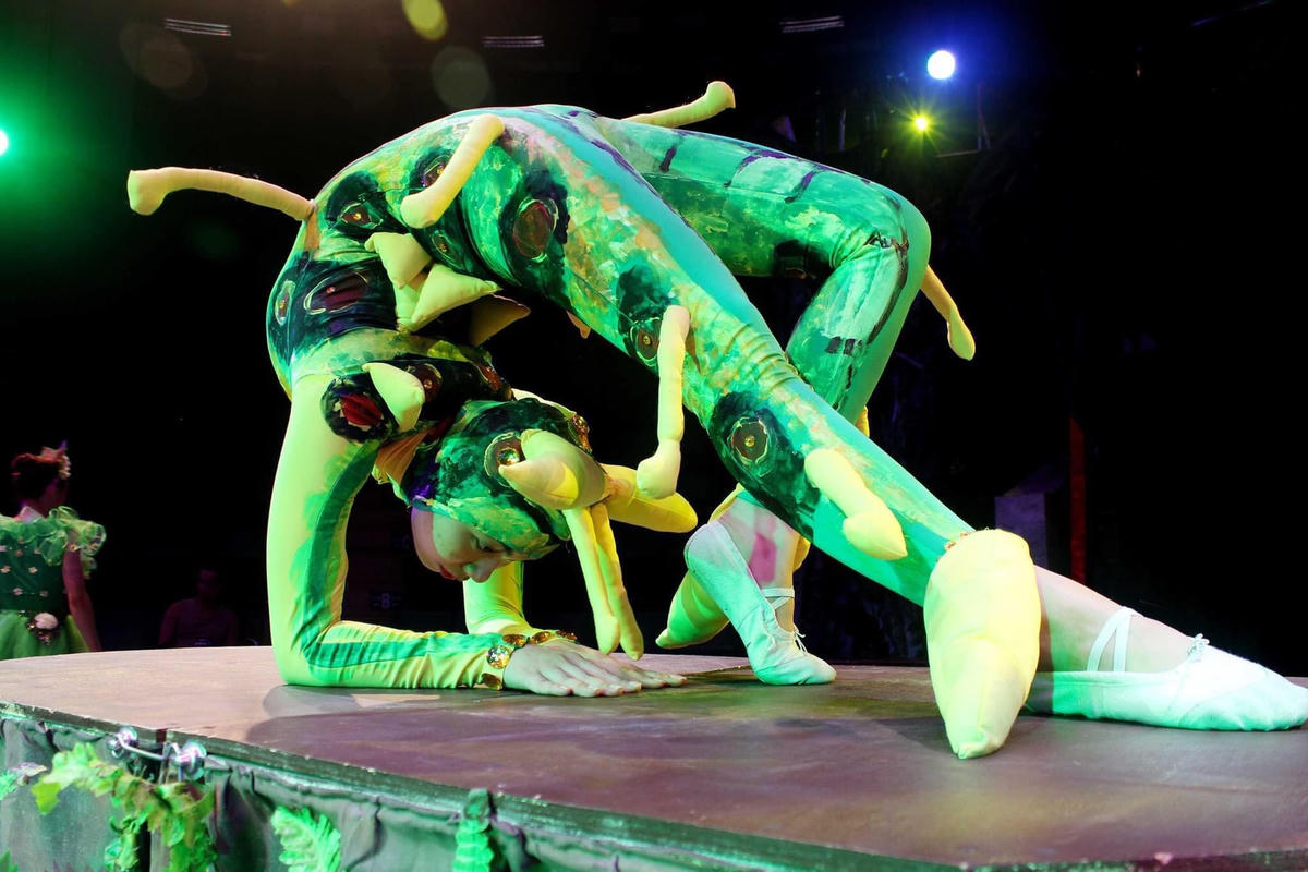 Các nghệ sĩ xiếc không ngại hóa thân để phù hợp với đối tượng khán giả thiếu nhi.