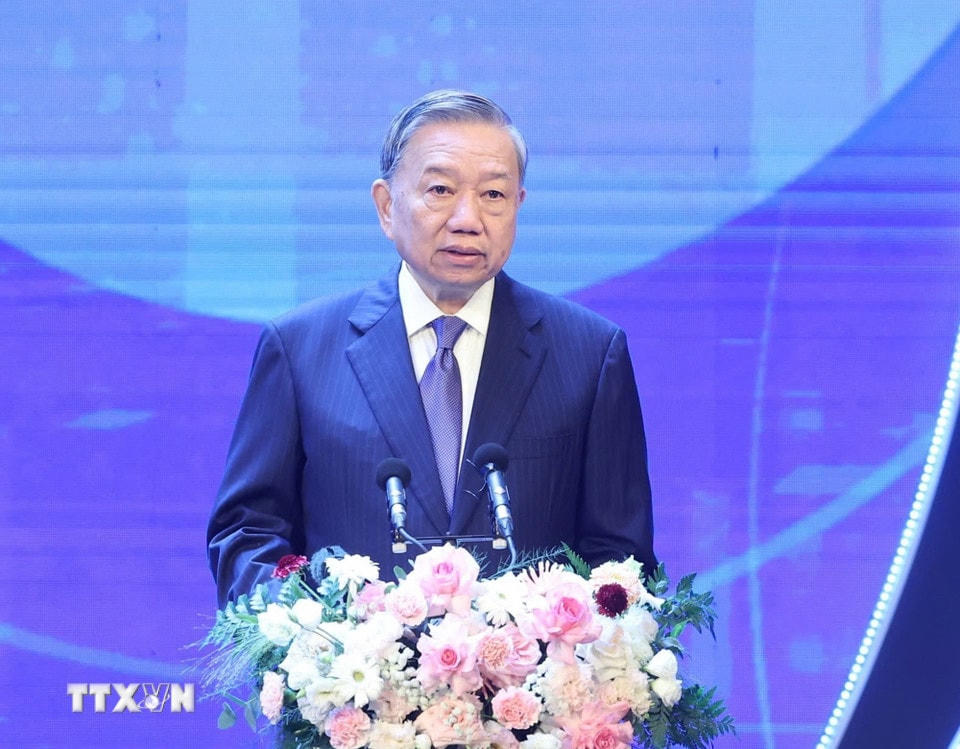 Tổng Bí thư Tô Lâm phát biểu. (Ảnh: Thống Nhất/TTXVN)