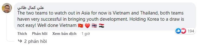 Người hâm mộ bóng đá ở Iraq đánh giá cao màn trình diễn của hai nền bóng đá Việt Nam và Thái Lan.
