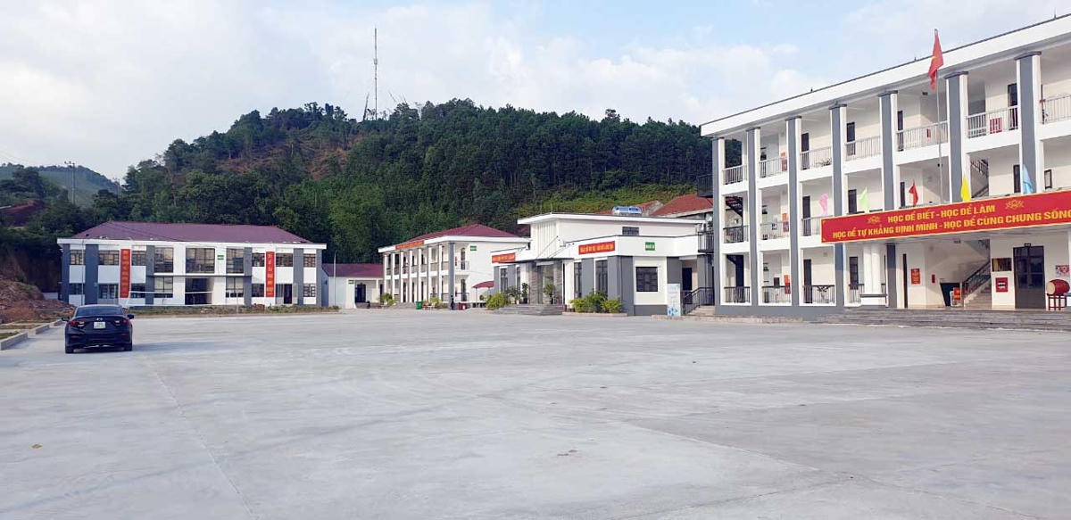 Trung tâm Giáo dục nghề nghiệp - Giáo dục thường xuyên huyện Tiên Yên khang trang, mới đưa vào sử dụng từ tháng 7/2023.