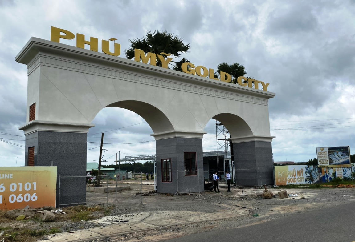 Một góc dự án Khu nhà ở Sadaco (tên thương mại là Phú Mỹ Gold City) tại phường Mỹ Xuân, thị xã Phú Mỹ.