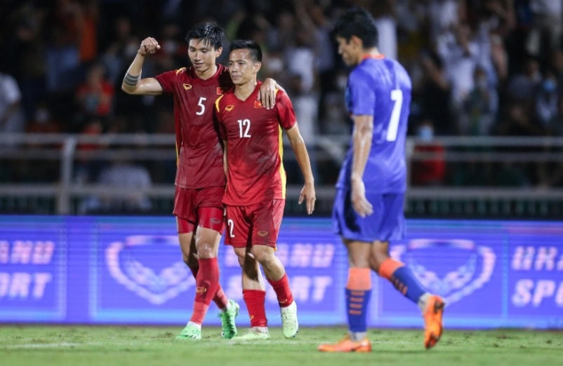 Tuyển Ấn Độ đã có một số cơ hội khá tốt nhưng không vượt qua được các cầu thủ đội tuyển Việt Nam. Ảnh: Khoa Nguyễn.